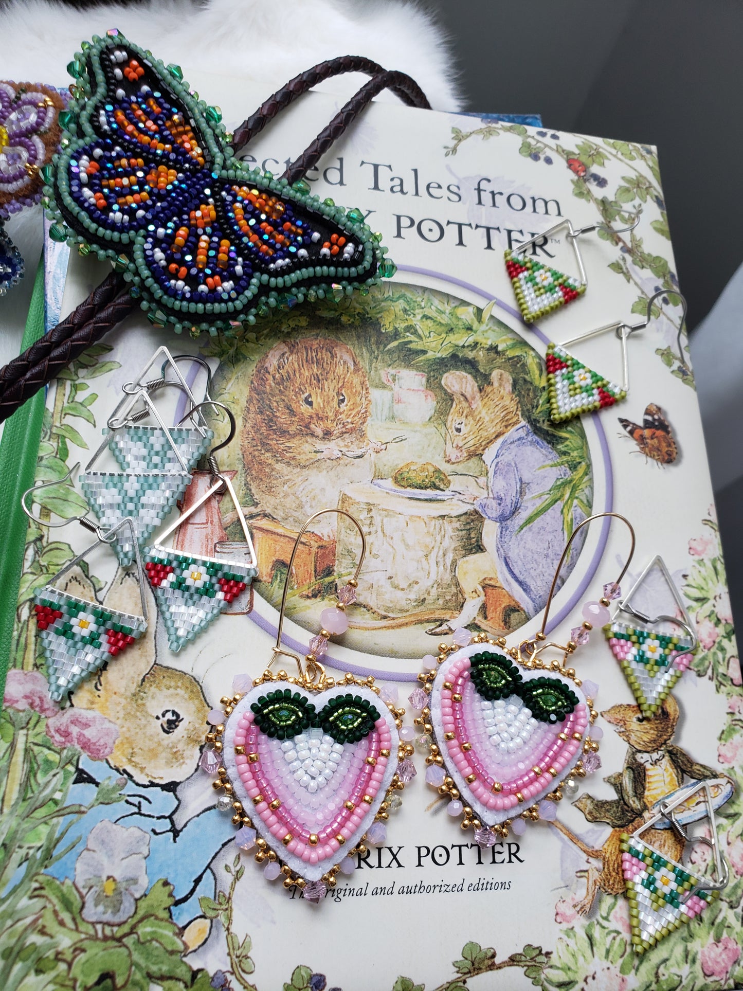 Sage Strawberry Earrings