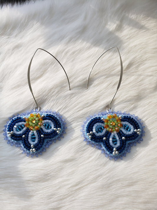 Blue Flower Earrings