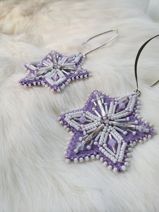 Large Purple Snowflakes