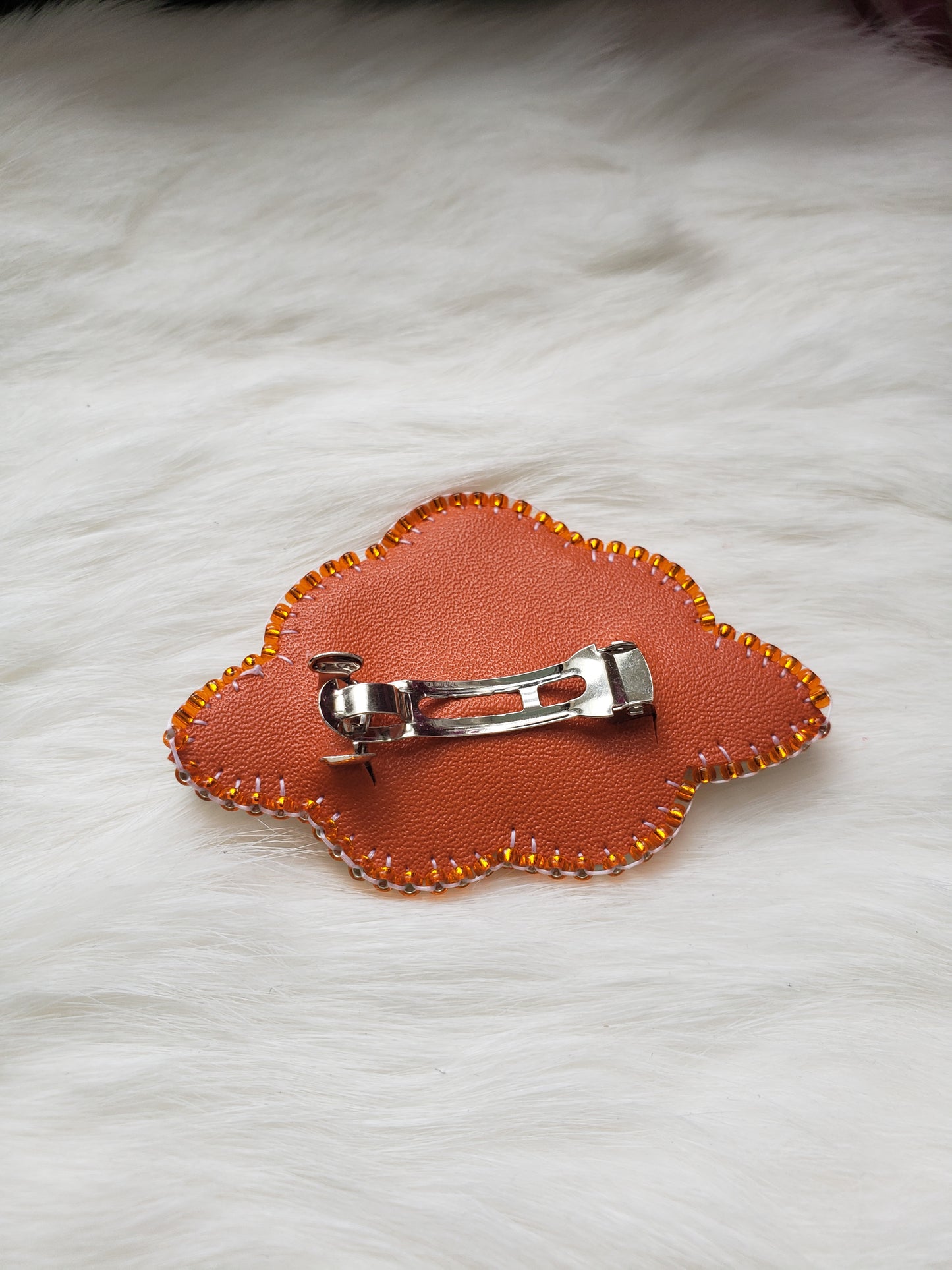Orange Flower Barrette