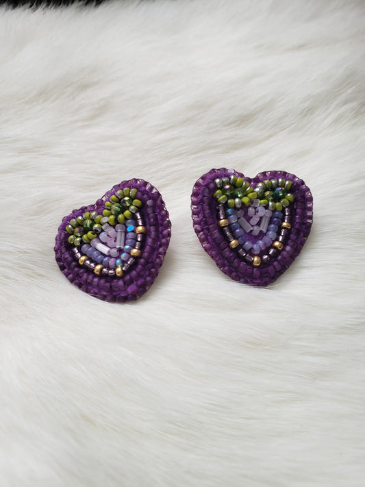 Purple Strawberry Studs