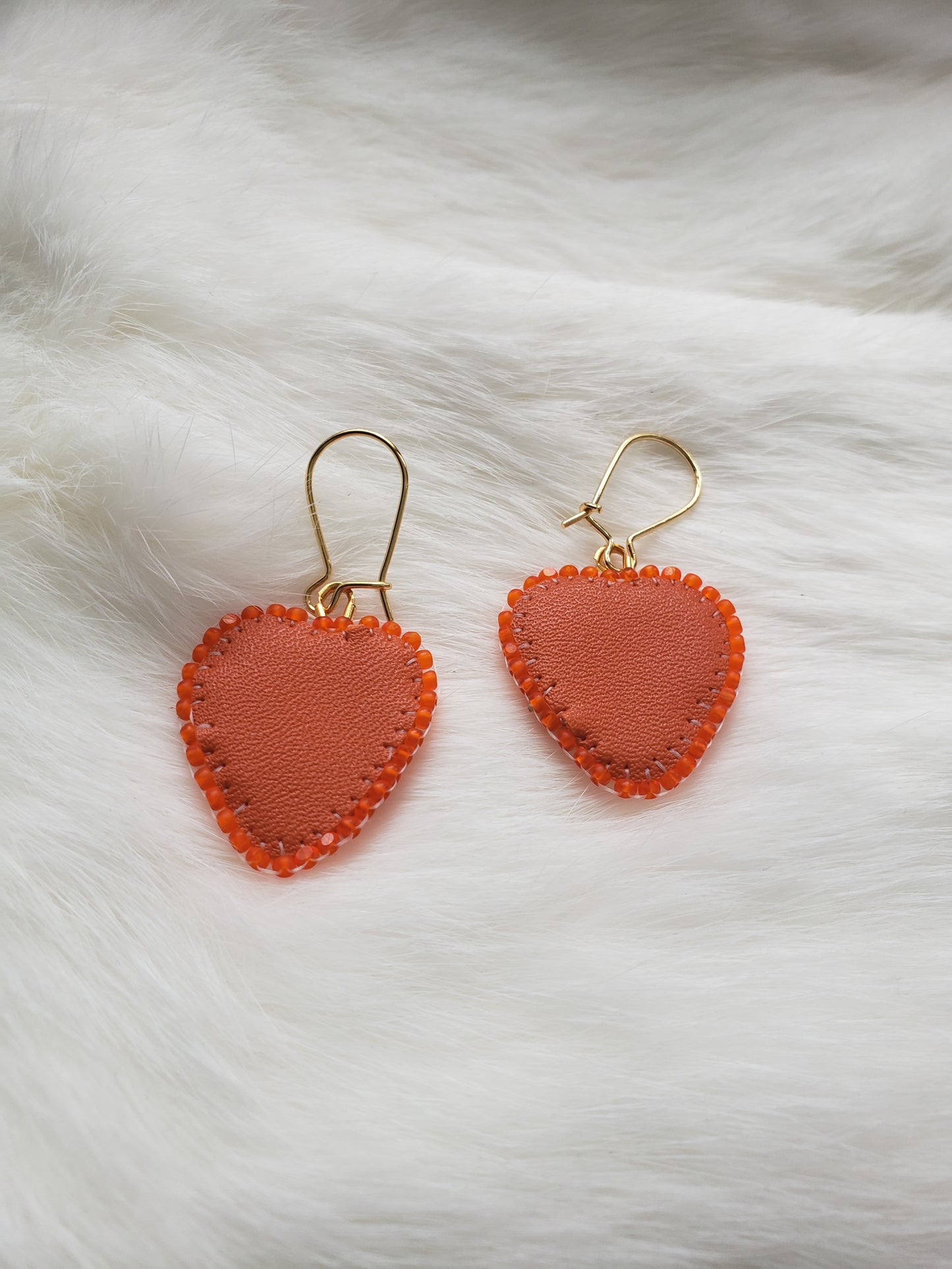 Candy Corn Strawberry Earrings