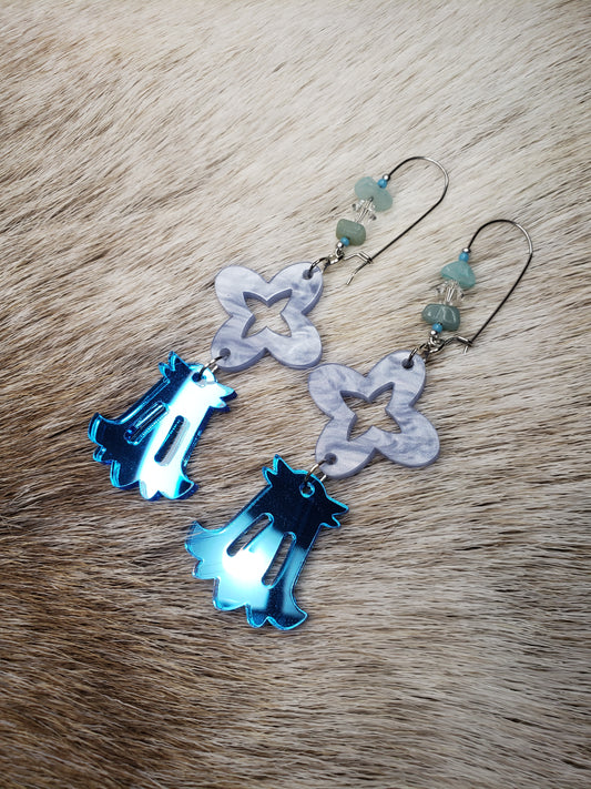 Kidney Hook Bluebell Earrings