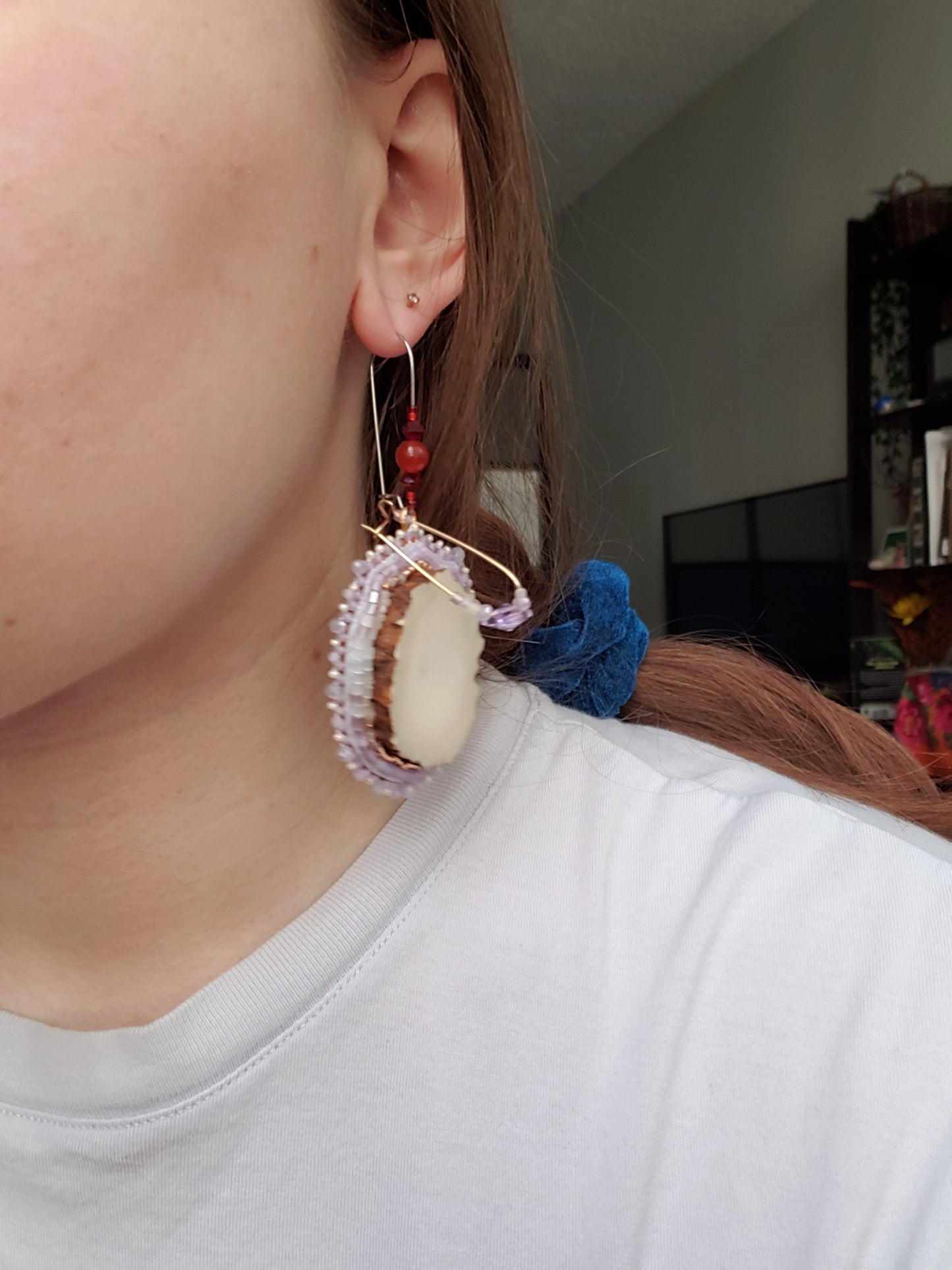 Purple Antler Earrings