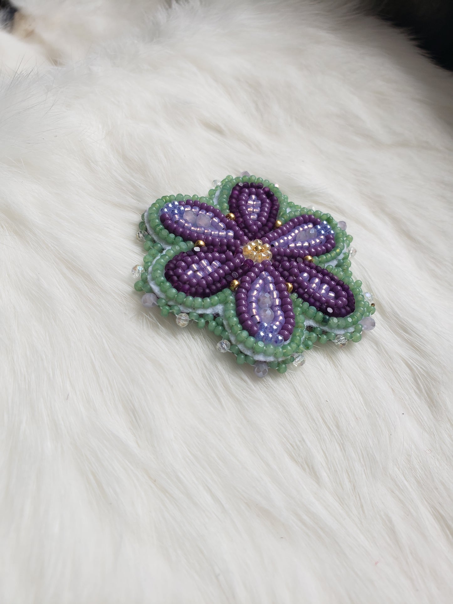 Purple Flower Pin