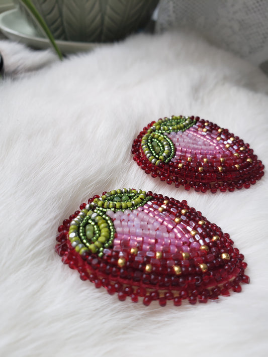 Large Strawberry Earrings
