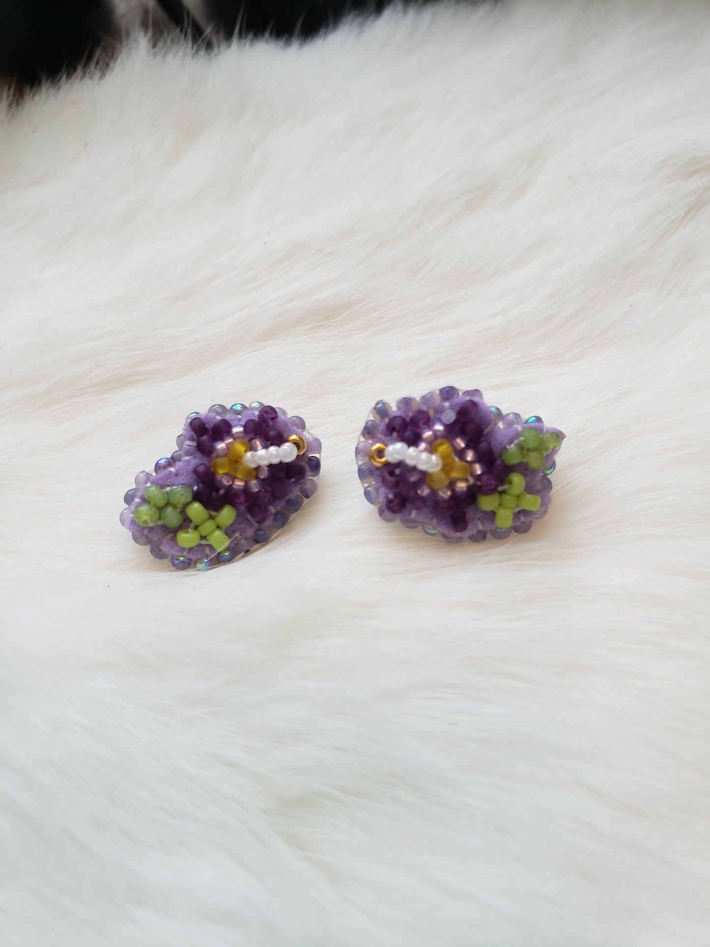 Purple Hibiscus Studs