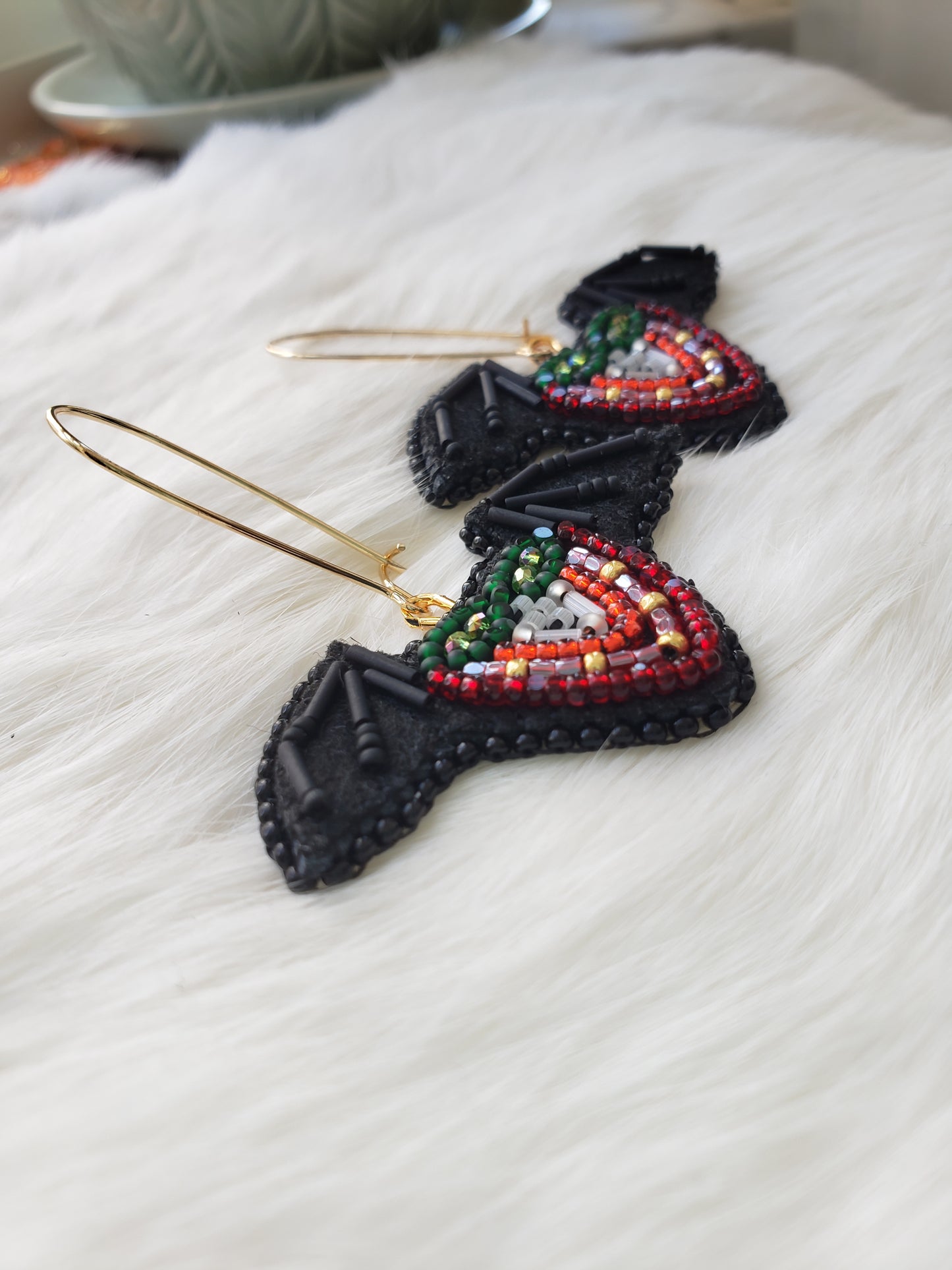 Strawberry Bat Earrings