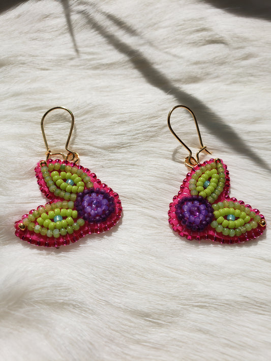 Bright Purple Blueberry Earrings