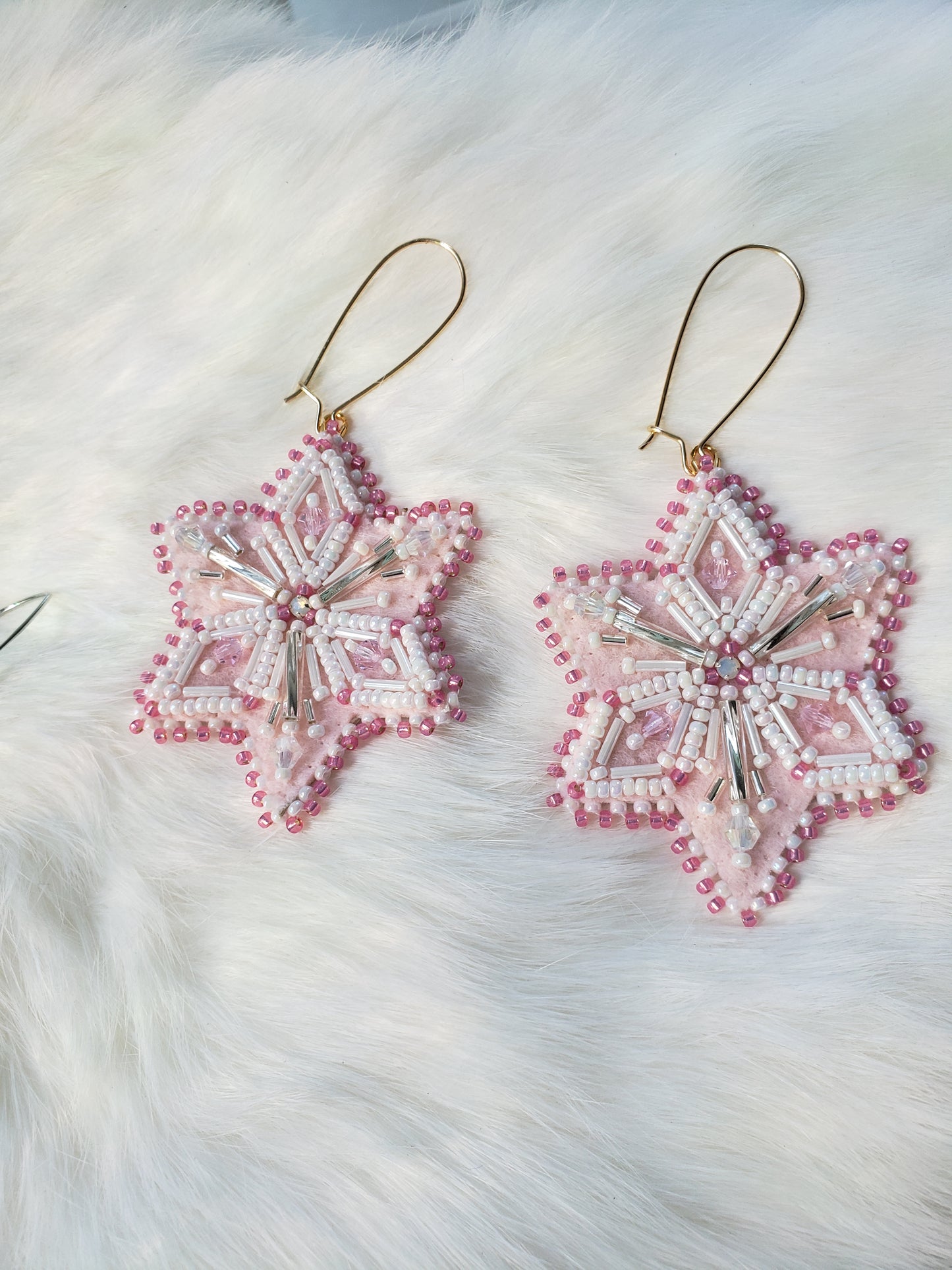 Large Pink Snowflakes