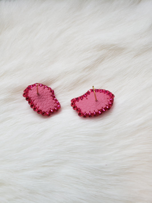 Pink Hibiscus Studs