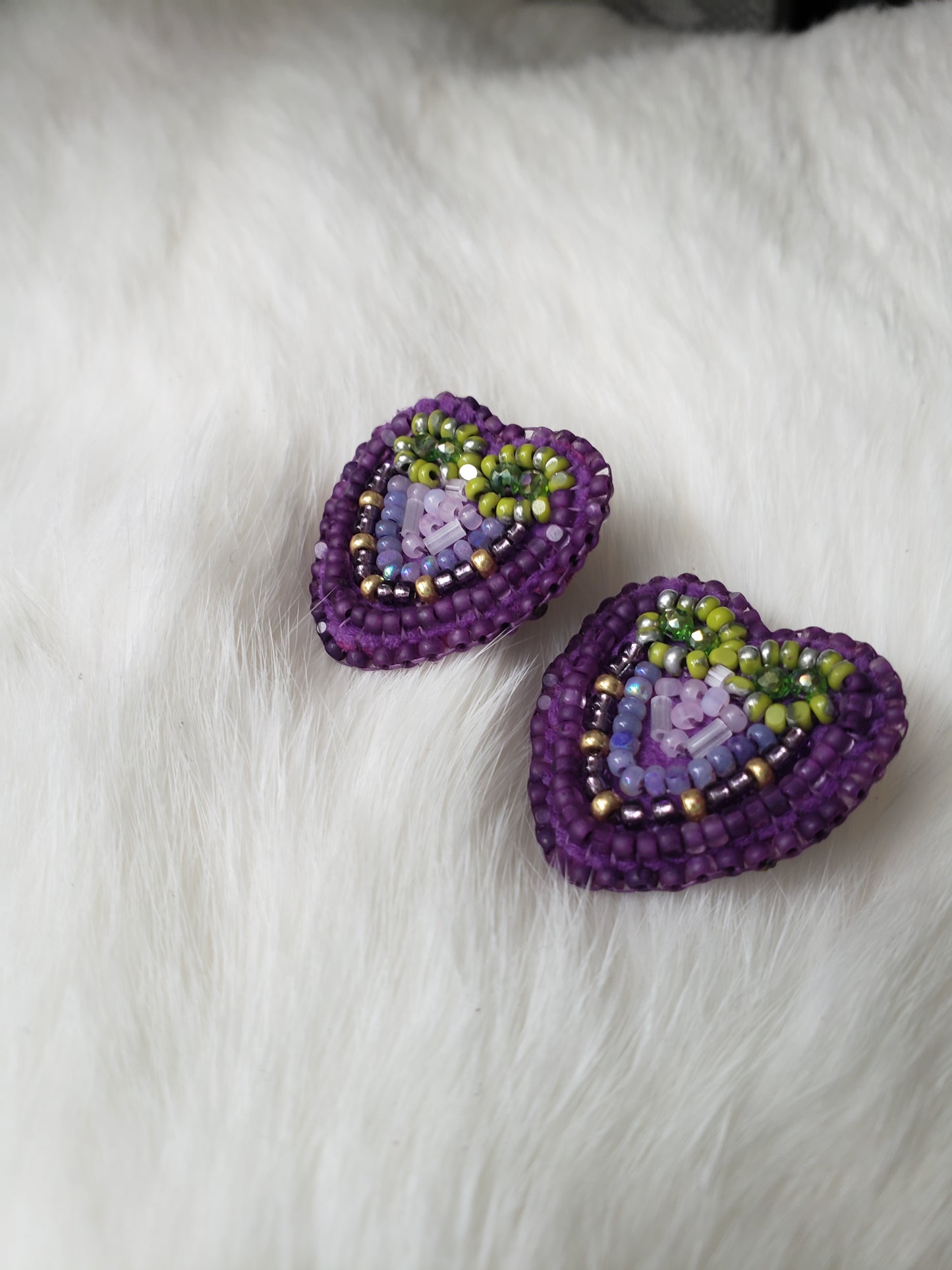 Purple Strawberry Studs