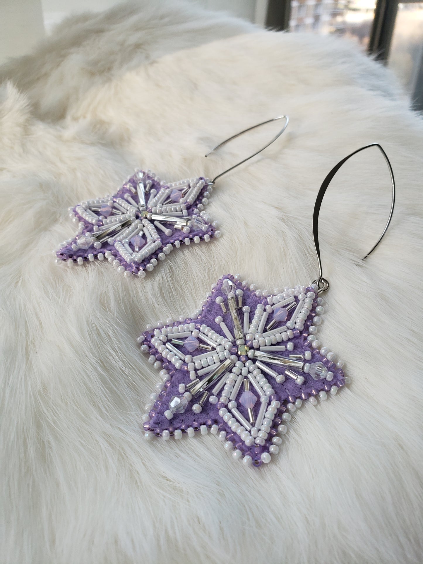 Large Purple Snowflakes