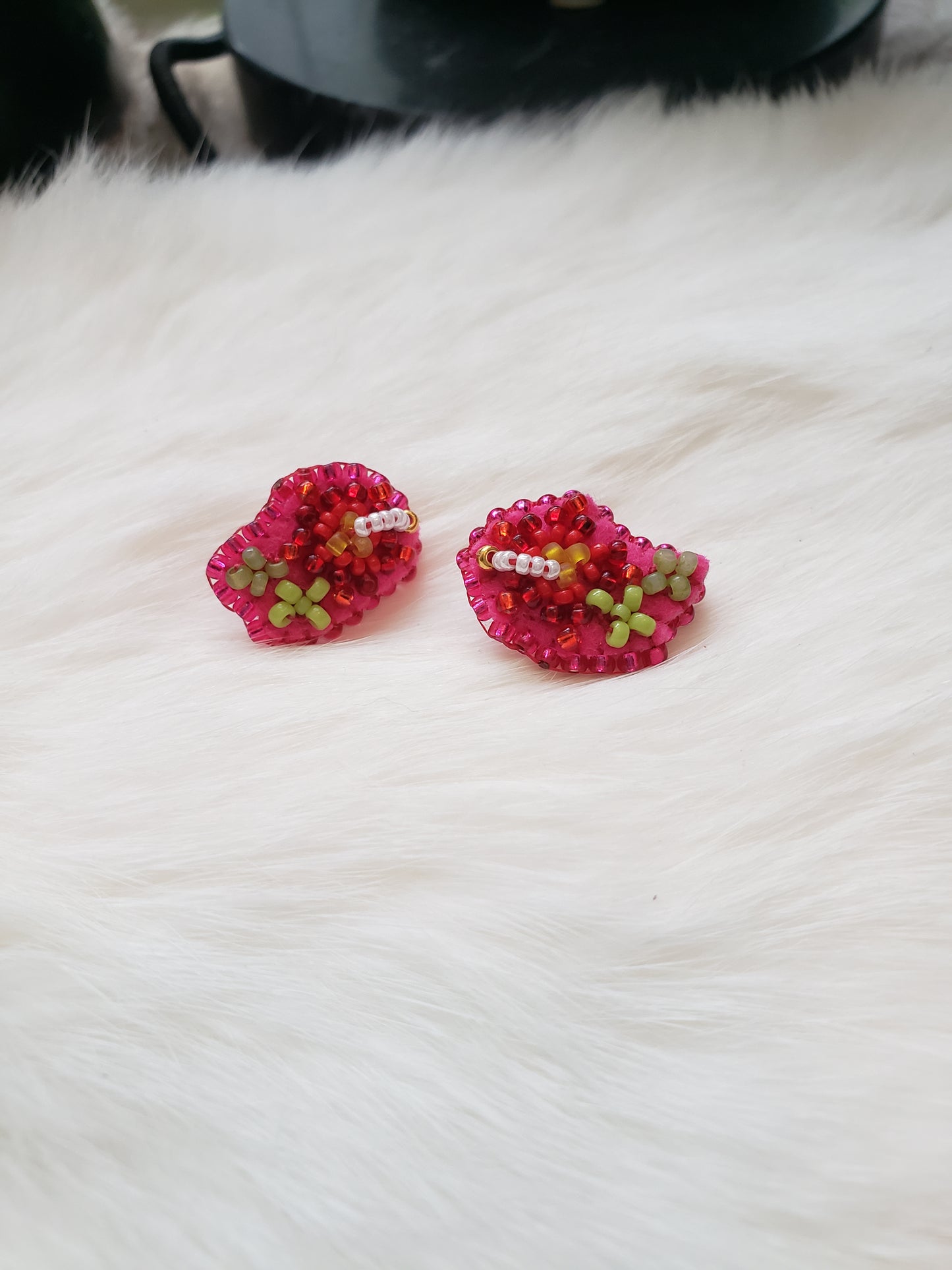 Pink Hibiscus Studs