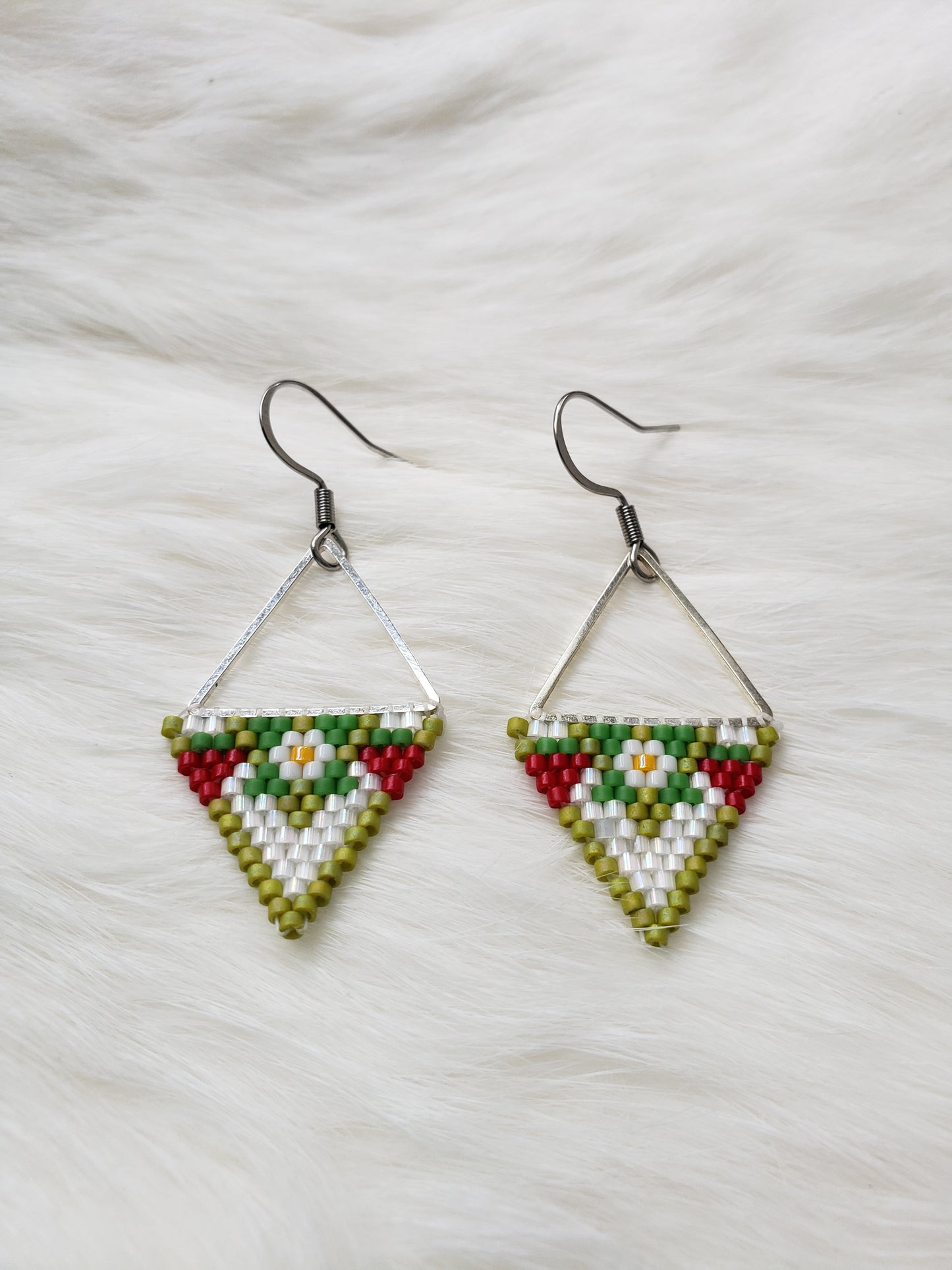 Sage Strawberry Earrings
