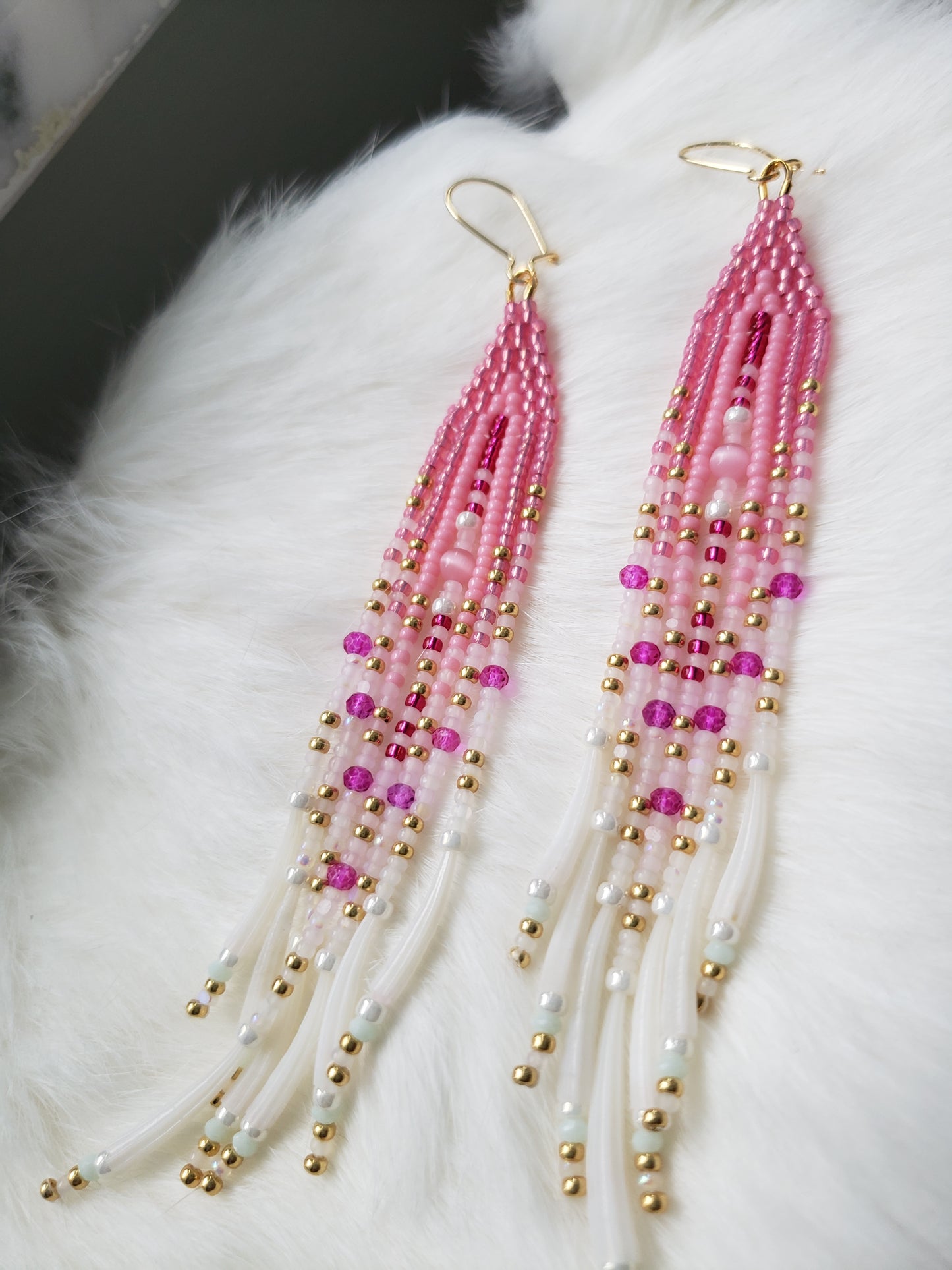 Pink Dentalium Fringe