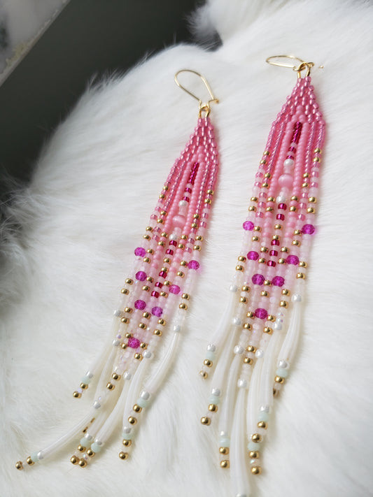 Pink Dentalium Fringe