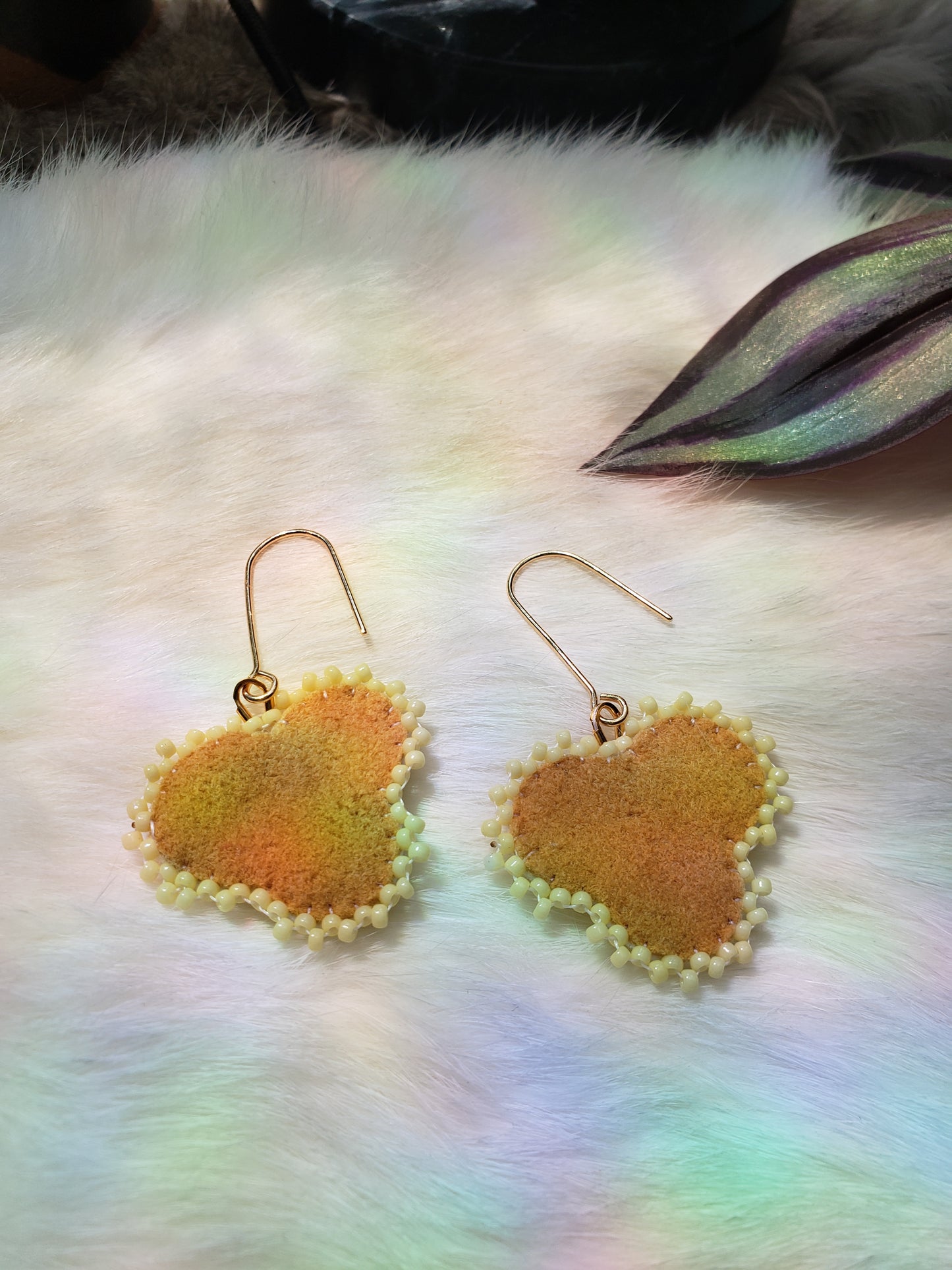 Yellow Pansy Earrings