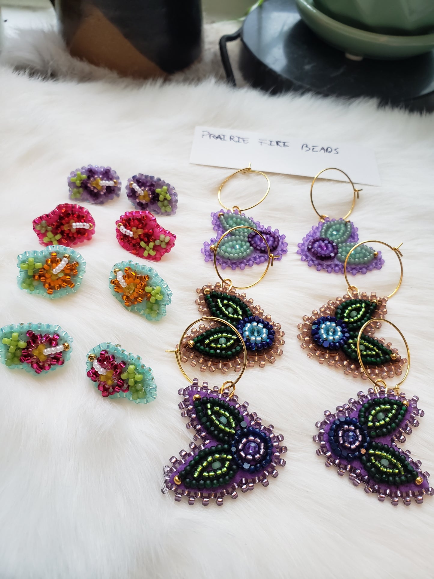Pink Hibiscus Studs