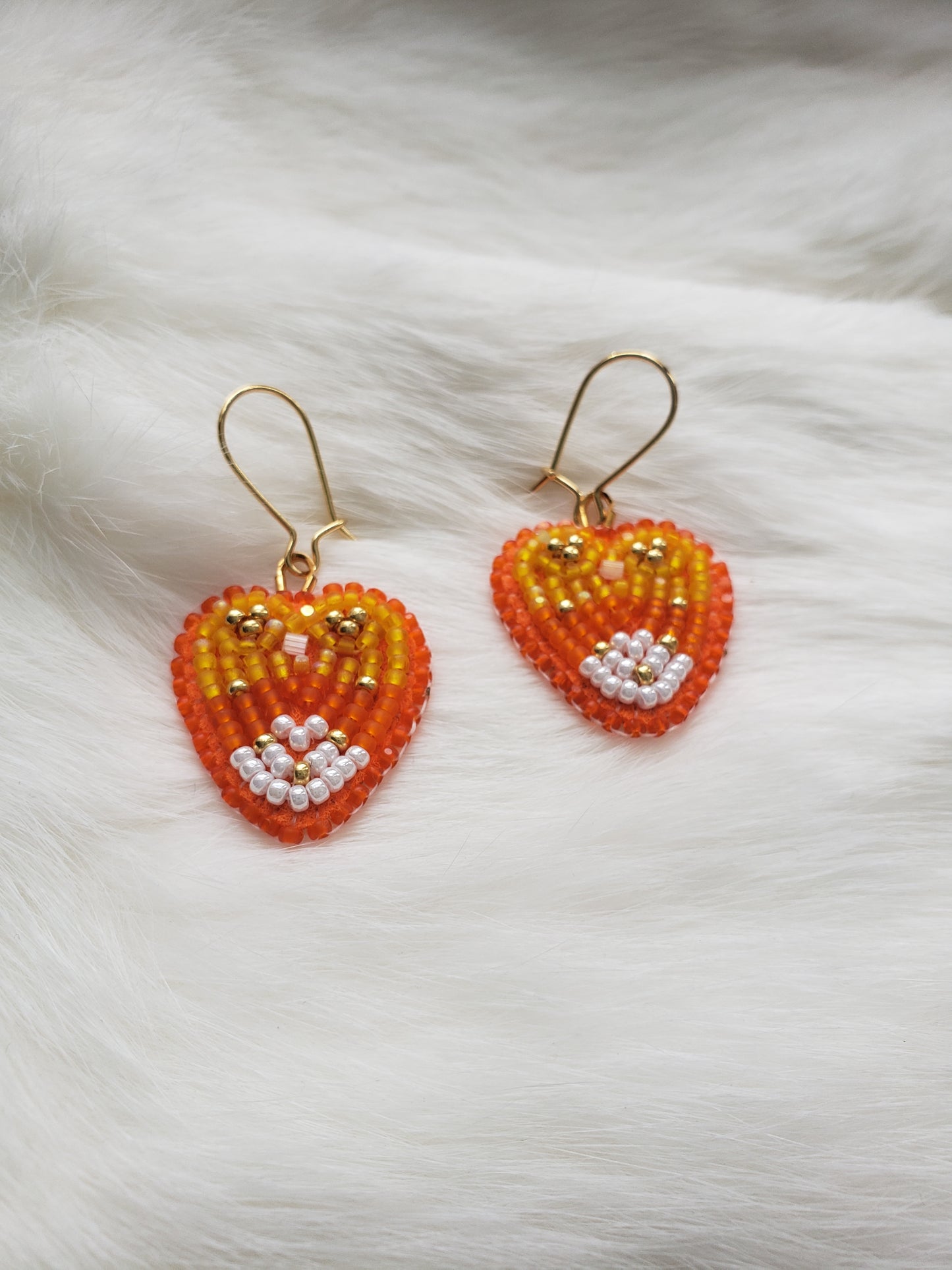 Candy Corn Strawberry Earrings