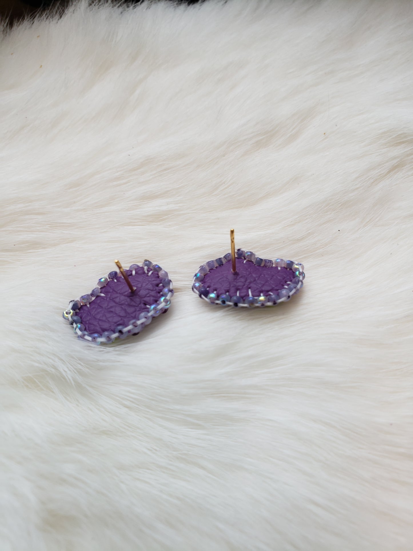 Purple Hibiscus Studs