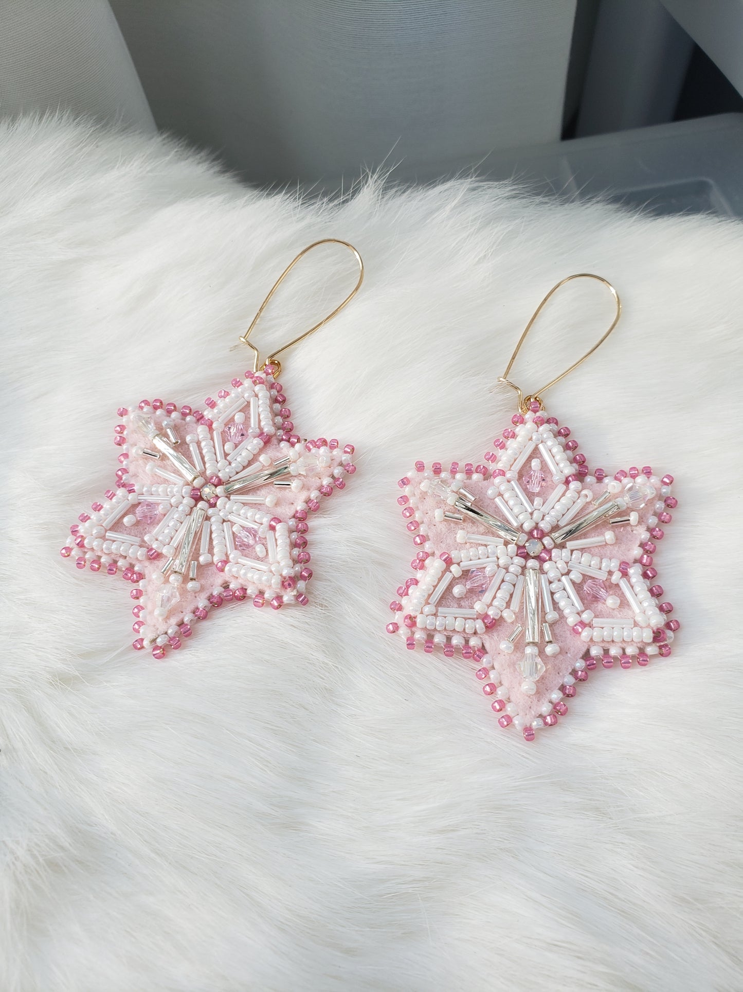 Large Pink Snowflakes