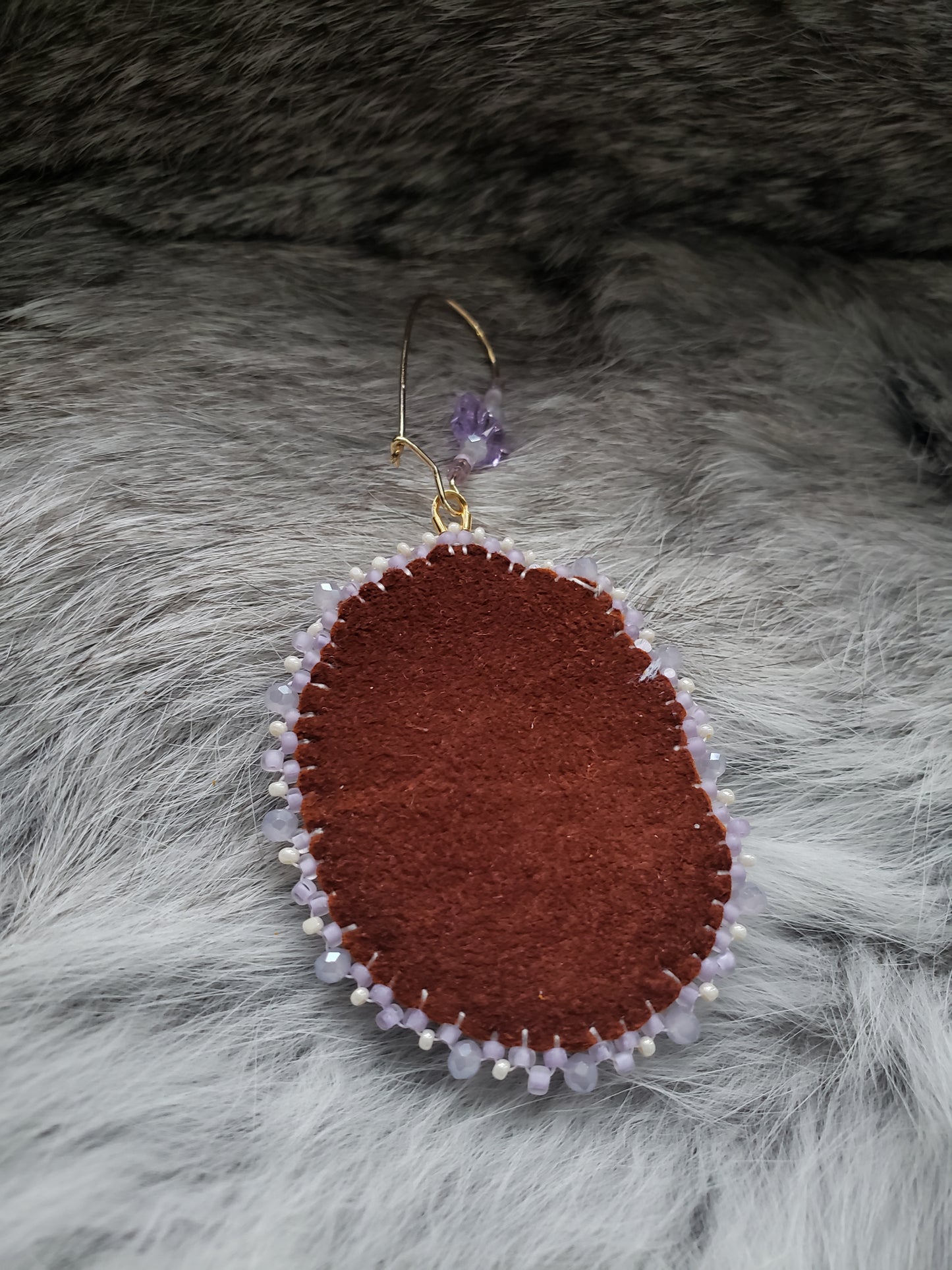 Purple Antler Earrings