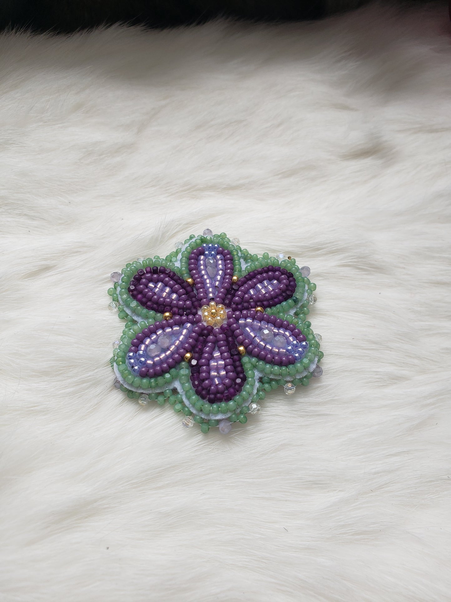 Purple Flower Pin
