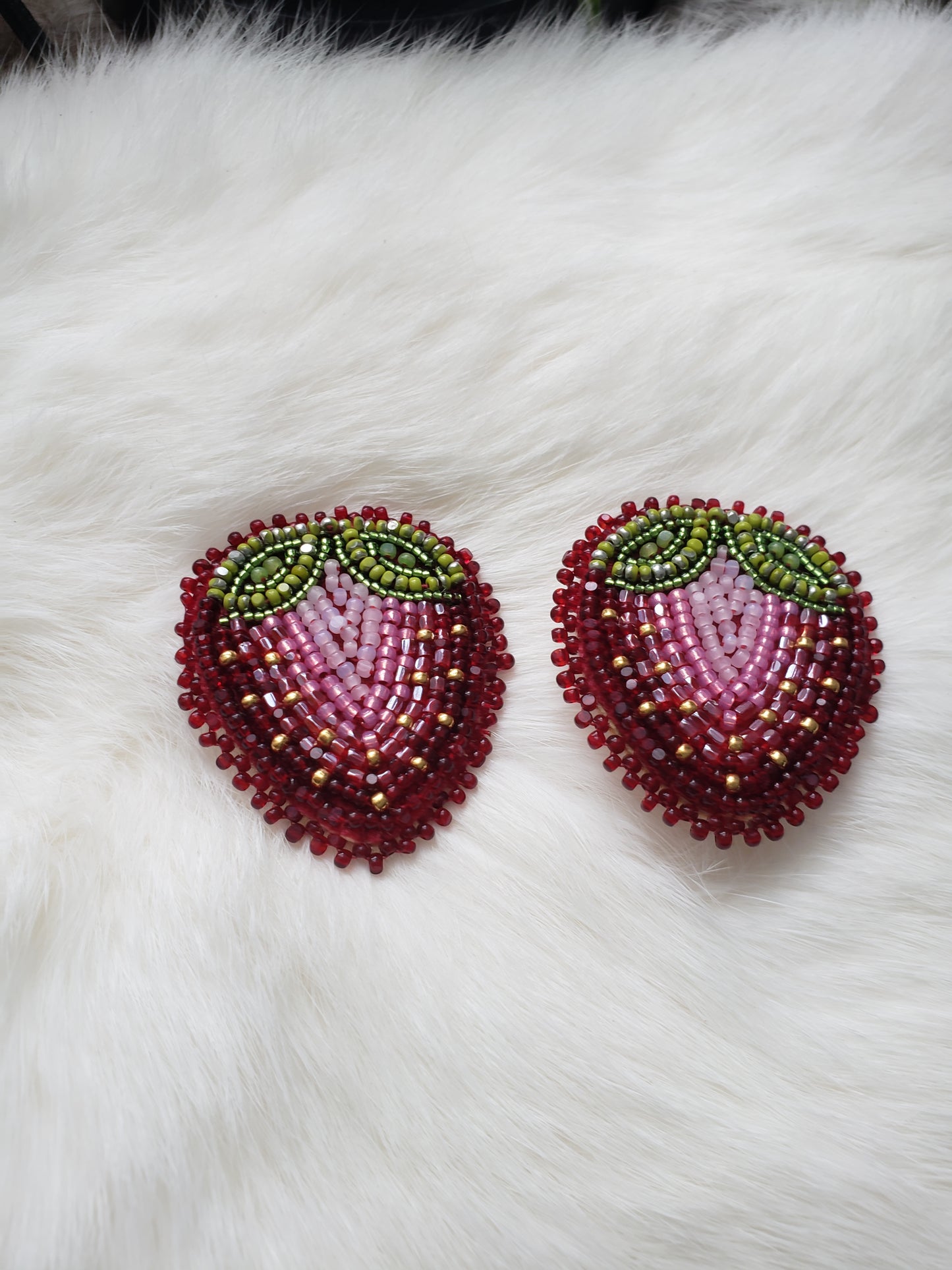Large Strawberry Earrings