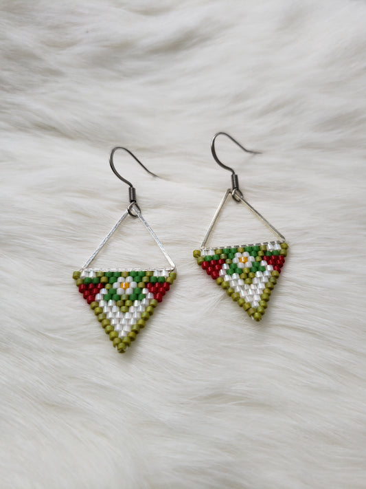 Sage Strawberry Earrings