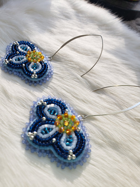 Blue Flower Earrings
