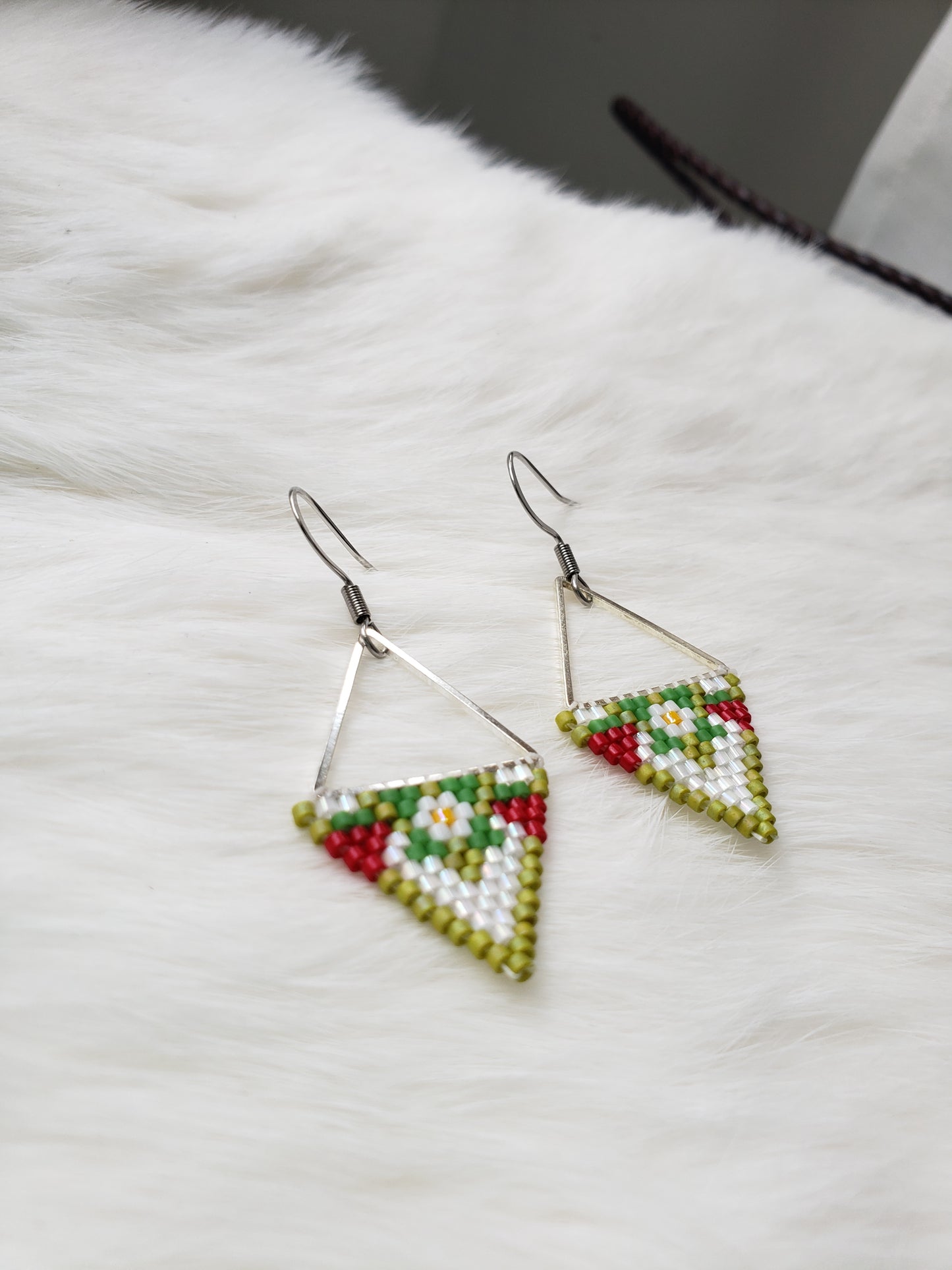 Sage Strawberry Earrings