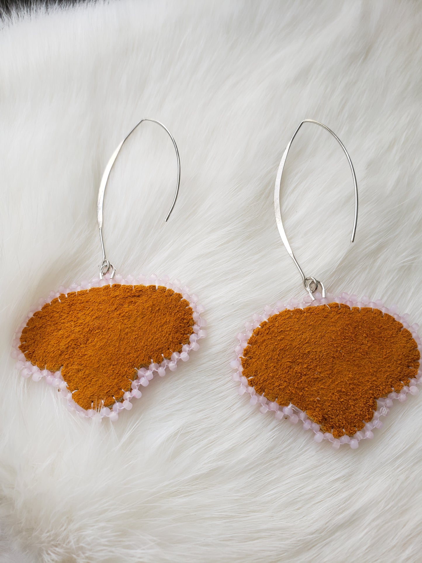 Pink Flower Earrings