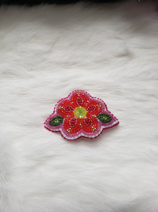 Red Flower Barrette