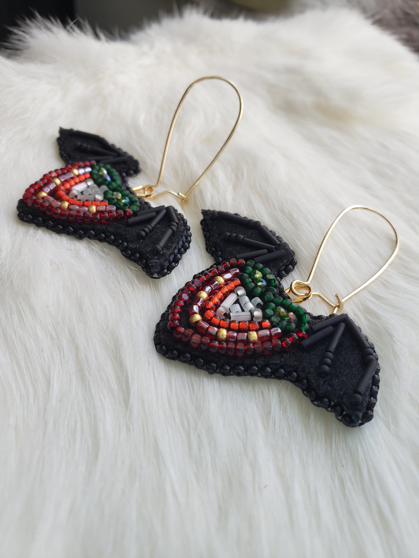 Strawberry Bat Earrings