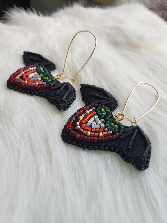 Strawberry Bat Earrings