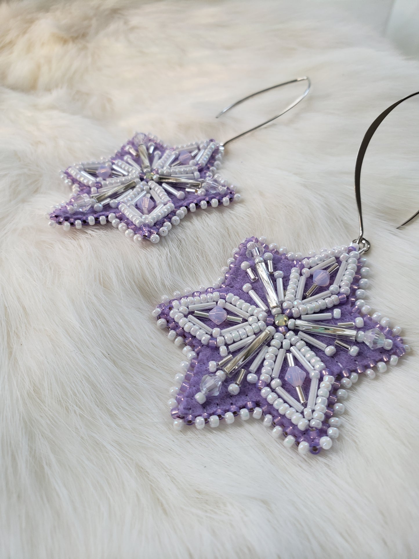 Large Purple Snowflakes