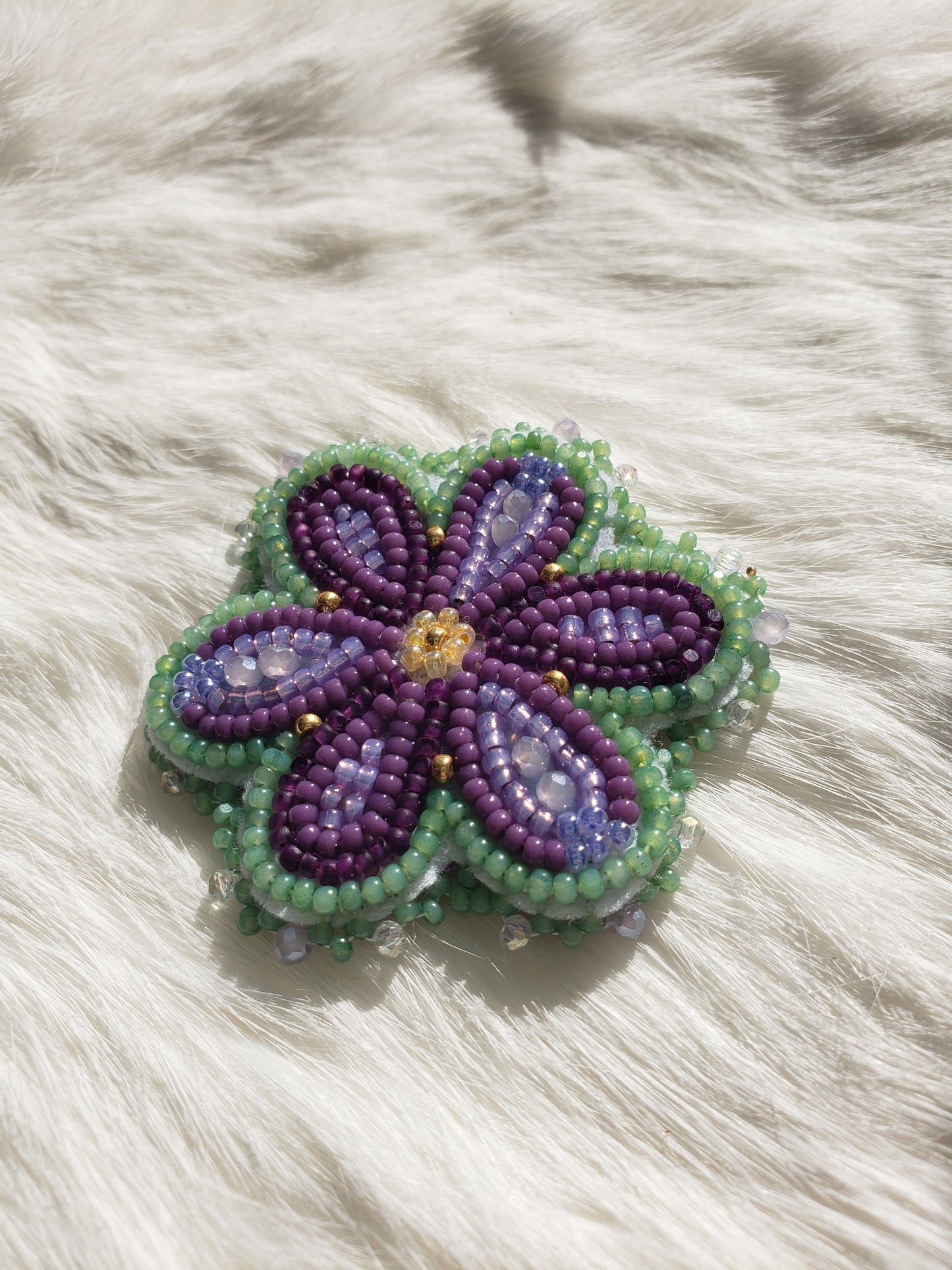 Purple Flower Pin