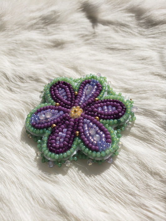 Purple Flower Pin