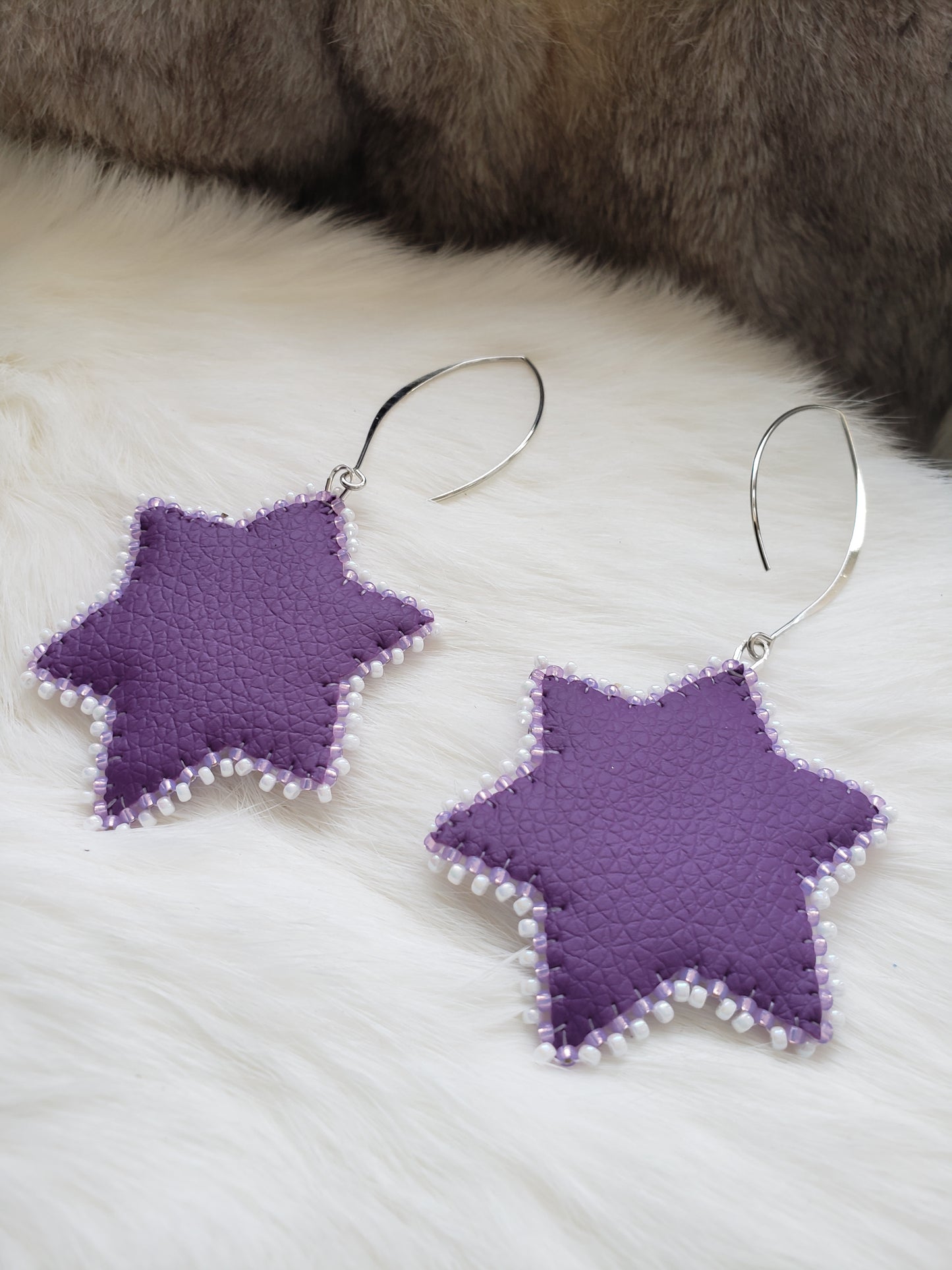 Large Purple Snowflakes