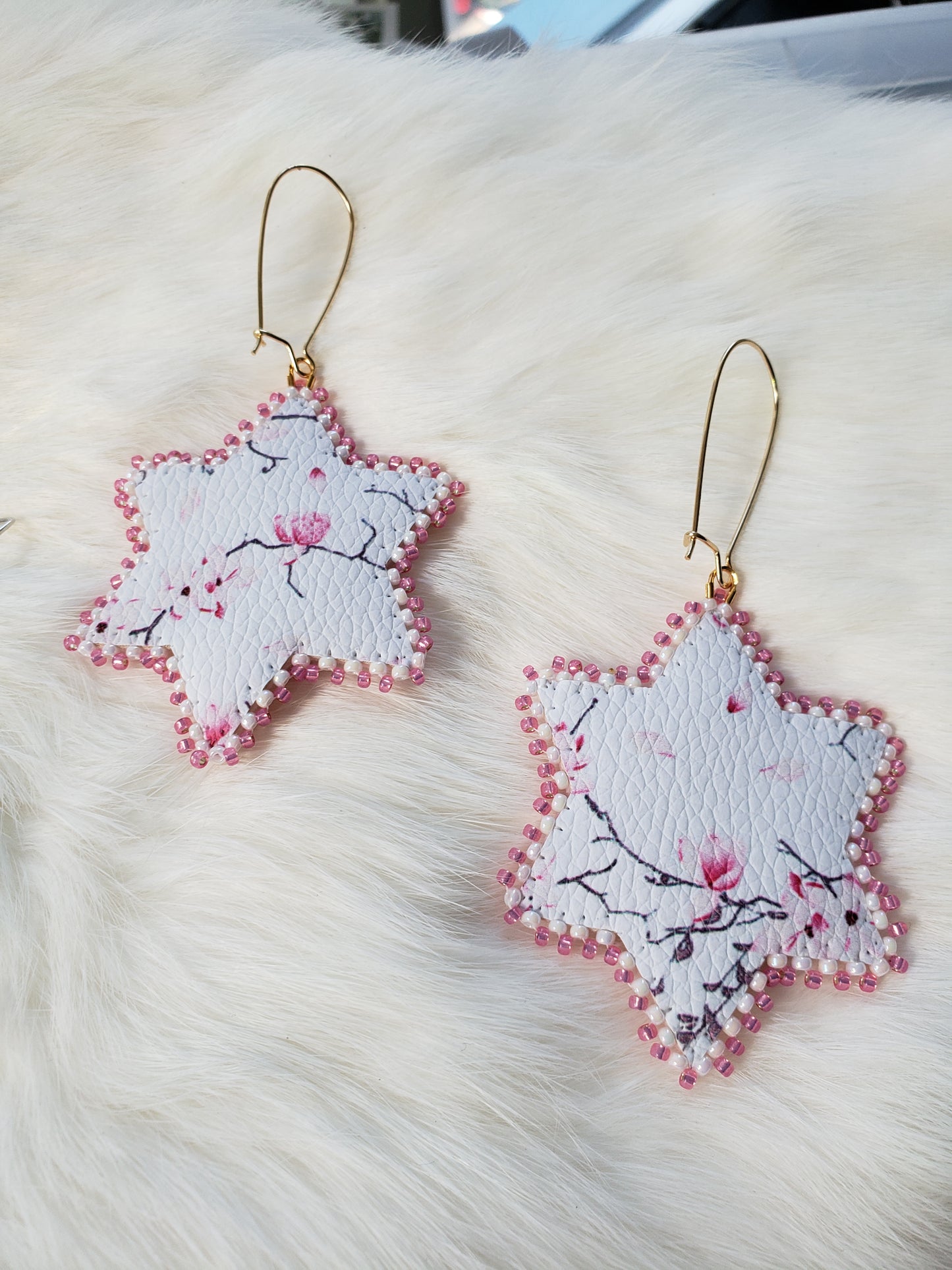Large Pink Snowflakes