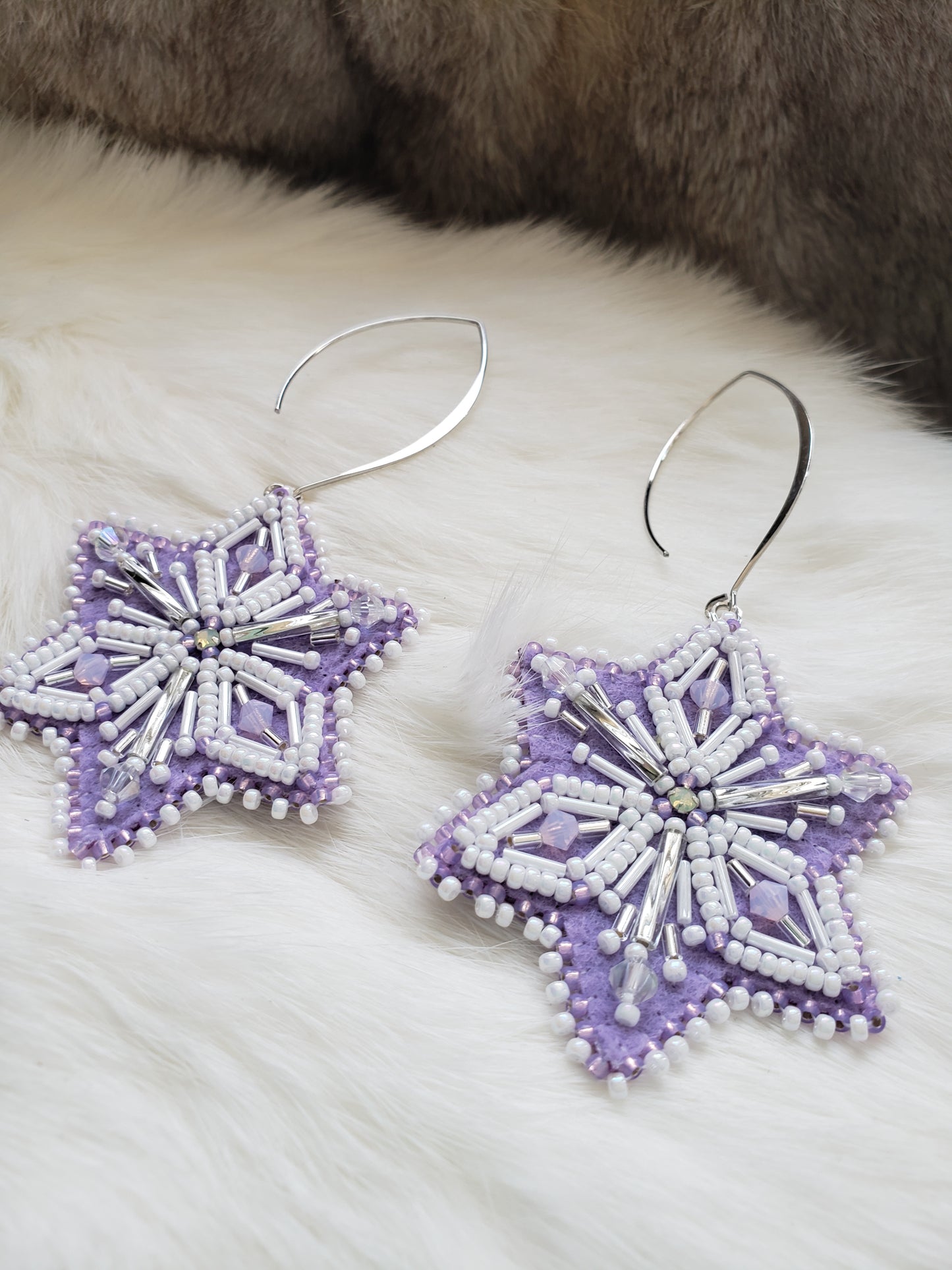 Large Purple Snowflakes