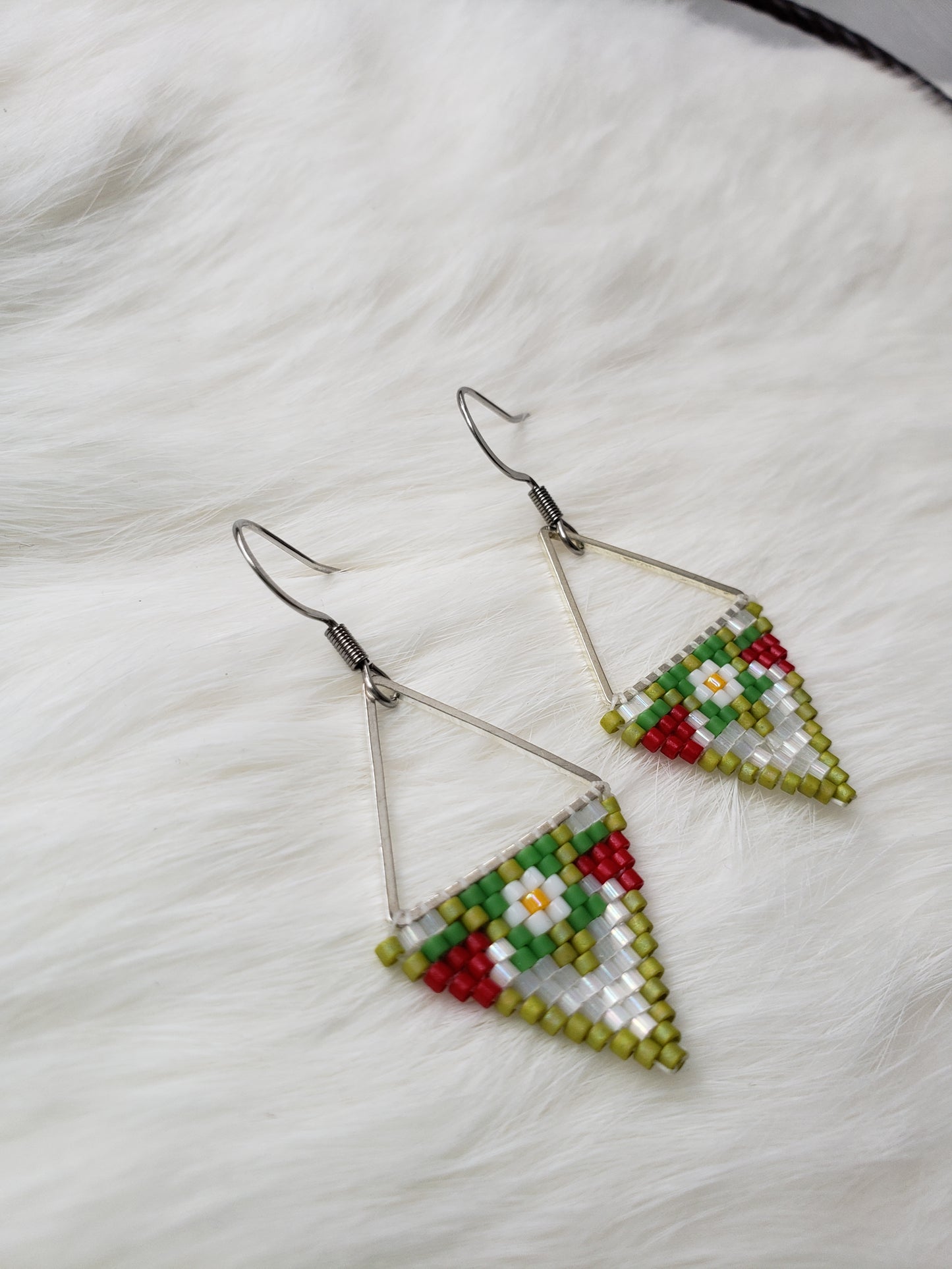 Sage Strawberry Earrings