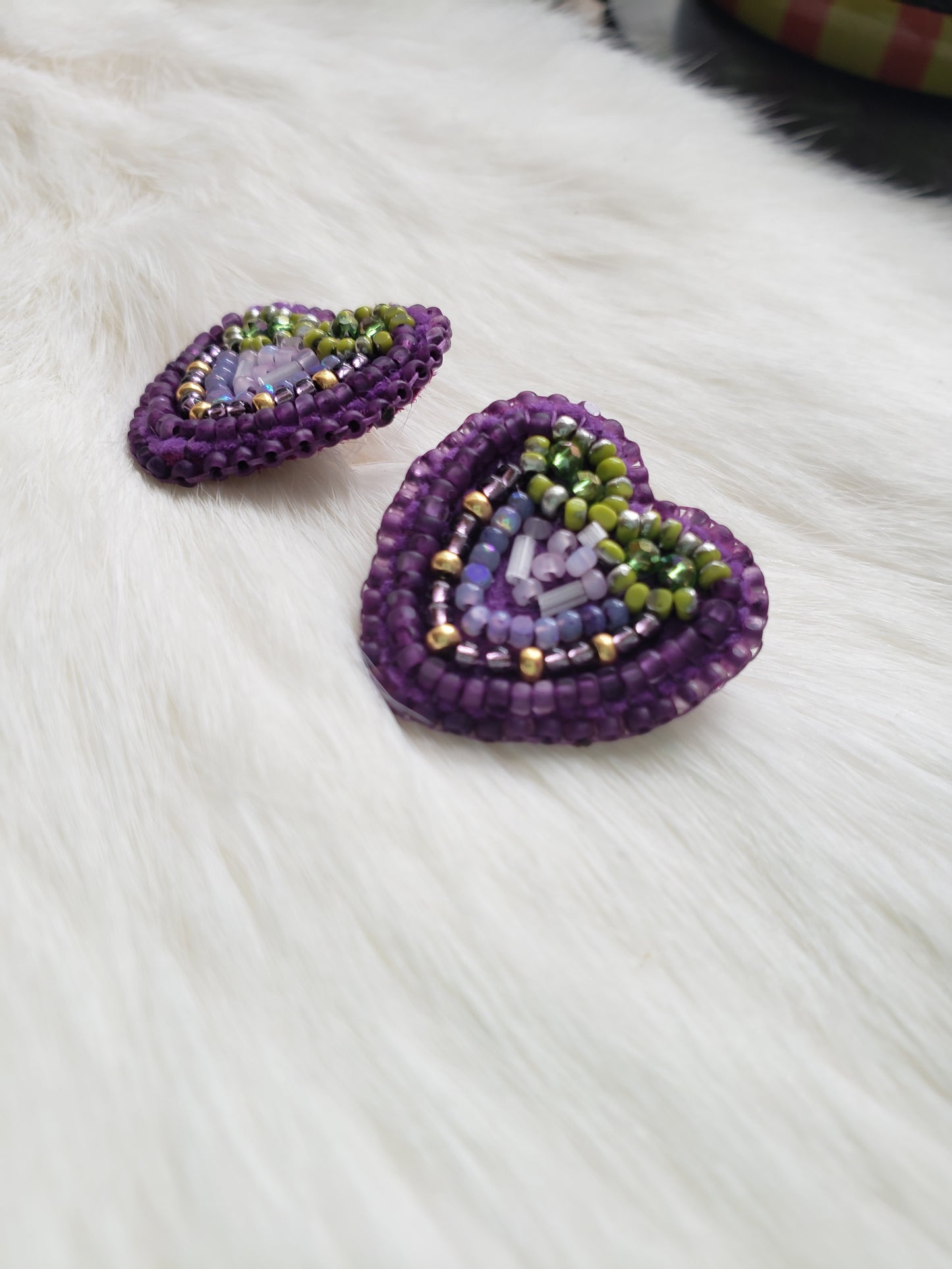 Purple Strawberry Studs