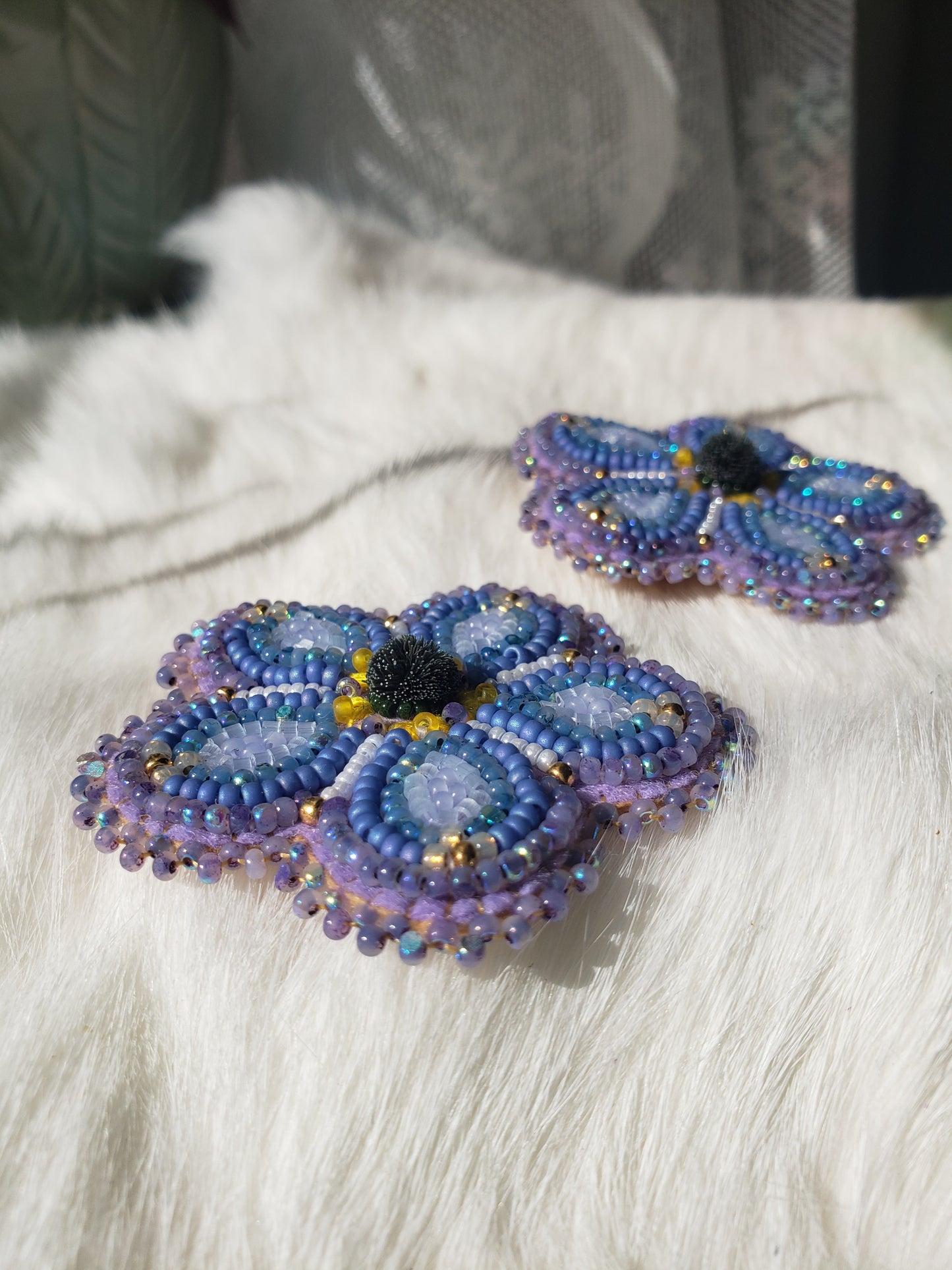 Large Forget-Me-Not Earrings