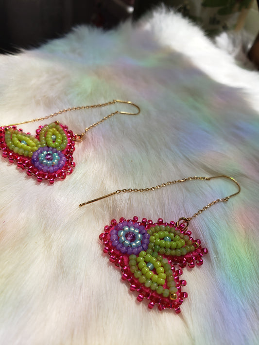 Bright Purple Blueberry Earrings