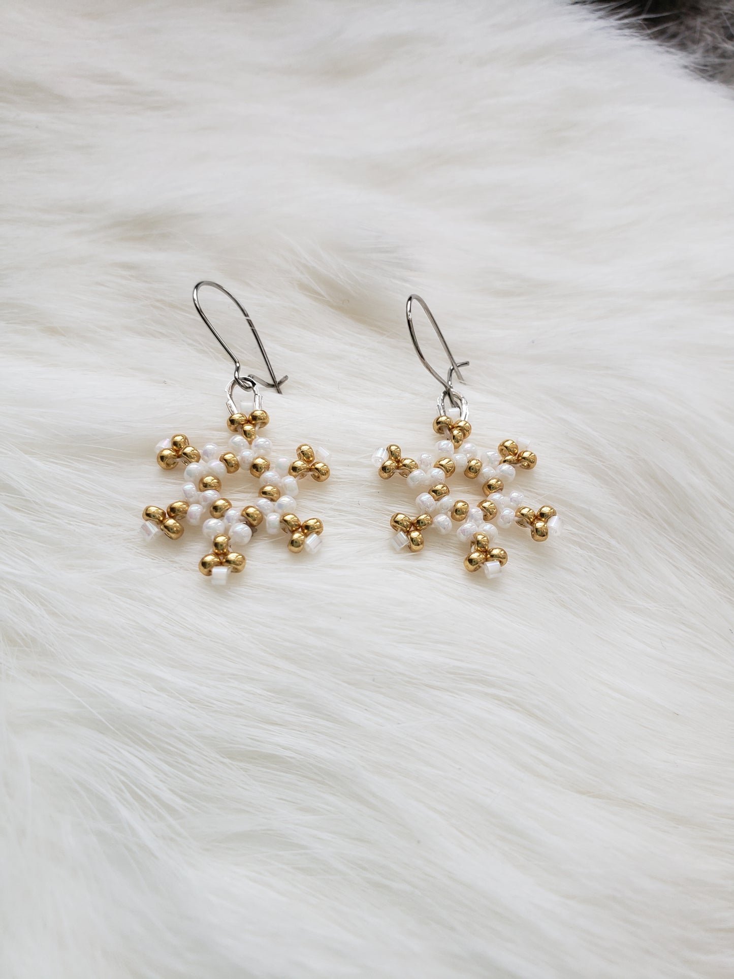 Gold Snowflake Earrings