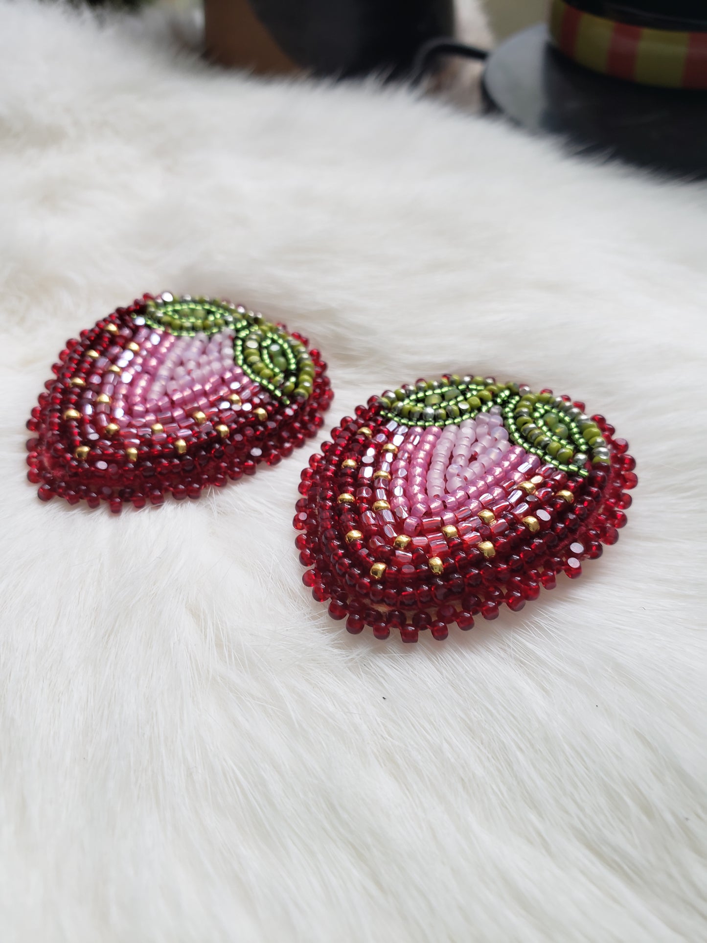 Large Strawberry Earrings