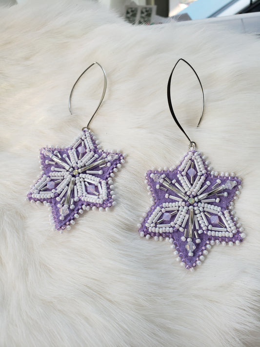 Large Purple Snowflakes