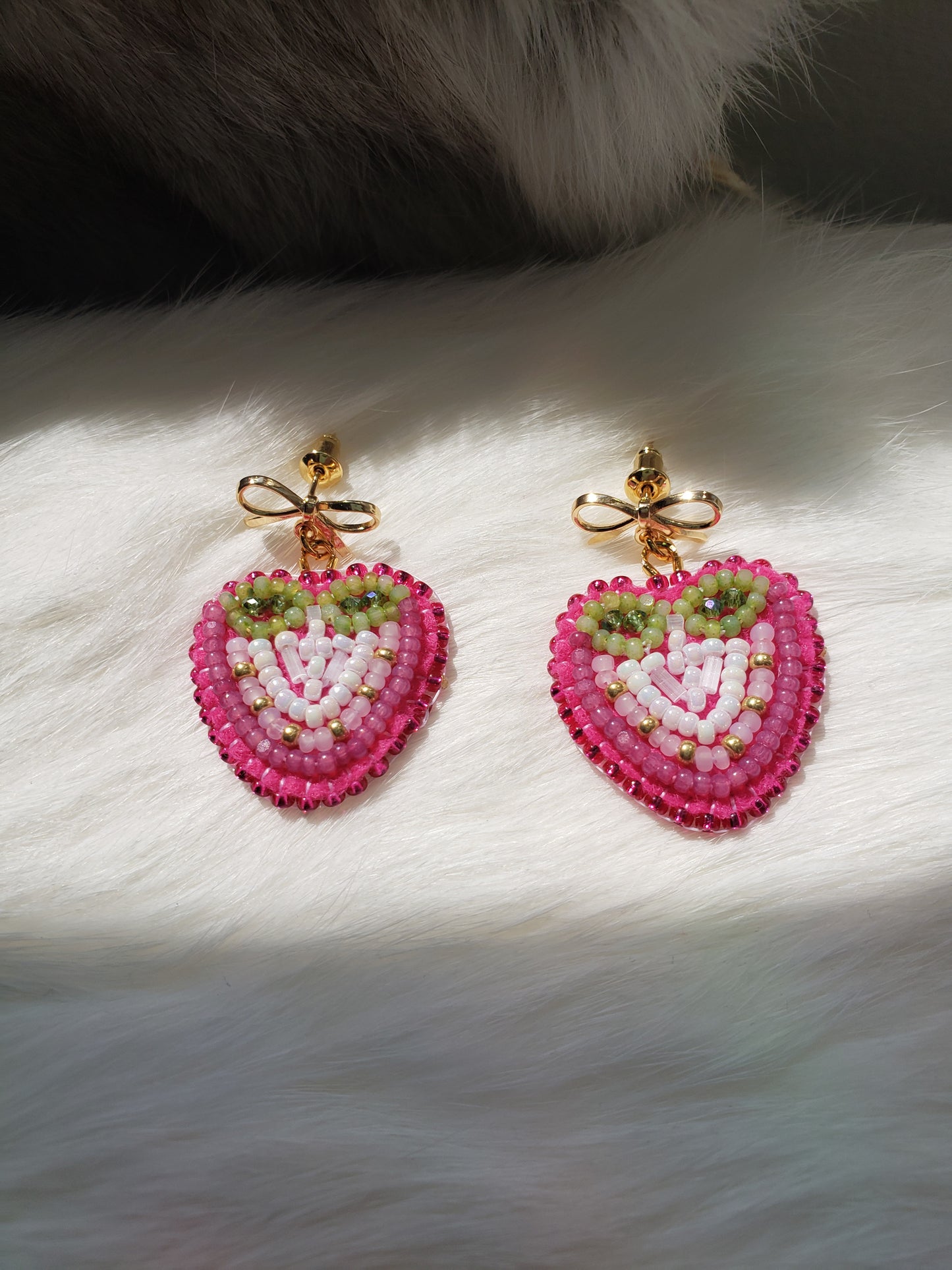 Strawberry Bow Earrings